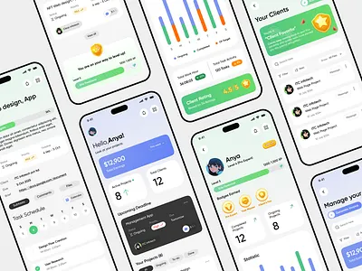 Project Management App app design mobile ui uiux