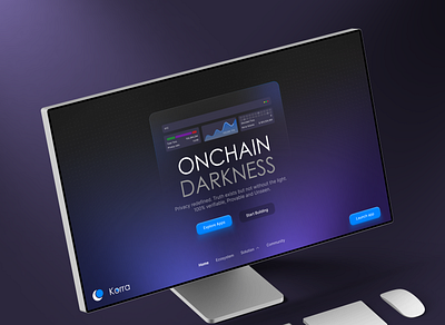 Hero section for Privacy network heo section landing page ui uiux web3