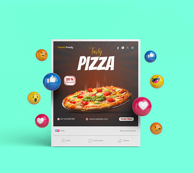 Food social media post design brand identity