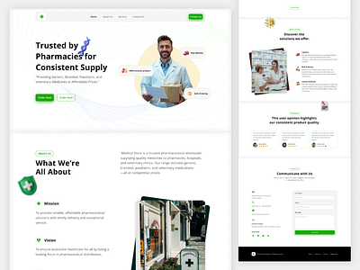 Pharmacy Website Design: Figma figma framer landing page medical pharmacy website design