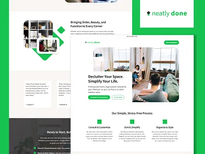 Neatly Done Website - Figma/Wix Studio branding design graphic design logo logo design vector web design