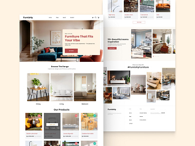 Furniture E-commerce website Landing page dailyui design product design ui ui ux ux