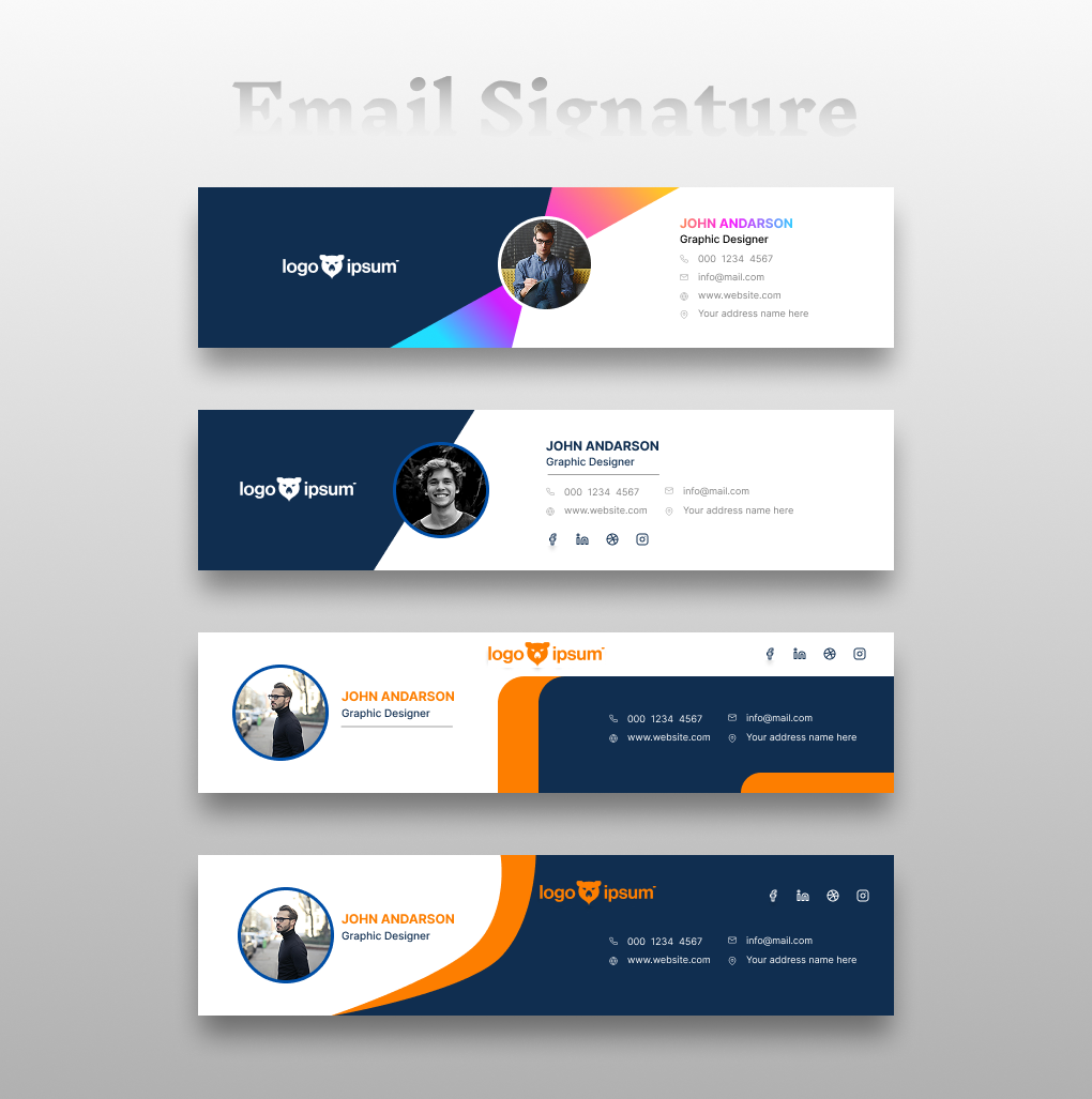 Email Signature branding design email email signature gmail signature graphic design mail mail signature signature signature template ui ux