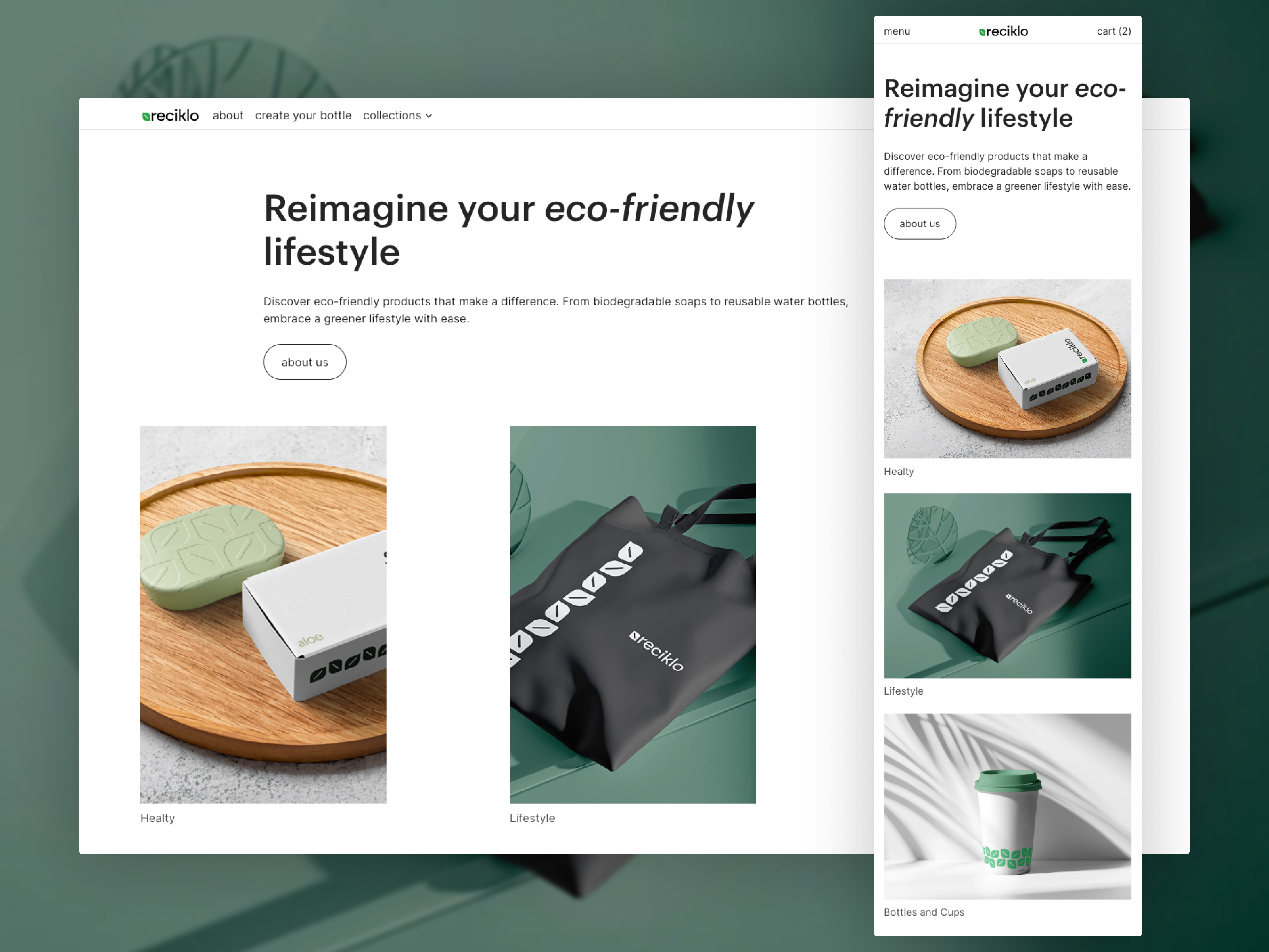 Reciklo - Webflow & Shopify connected with Smootify shopify smootify.io template ui ux web design webflow