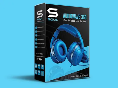 Audiowave box design ! amazon packaging box design graphic design packaging design