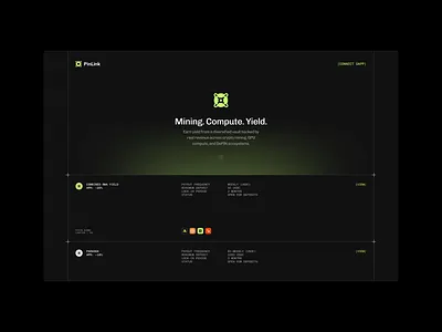 Vaults landing page concept apy crypto gridline layout mining ui web web3 yield