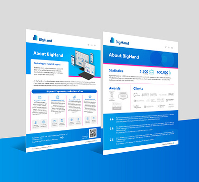 BigHand brochure capability statement design financial flyer graphicdesign marketing print