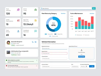Fleet UI Components – Micro Interfaces for Smarter Management adminui dailyui designsystem fleetmanagement formui modulardesign ravidelixan smartsearchui uicomponents uxsnippets vehicletrackingux webdashboardui
