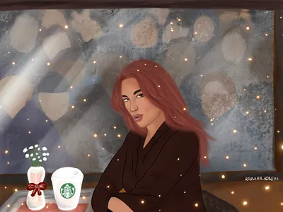 Coffee, please cafe coffee illustration procreate starbucks