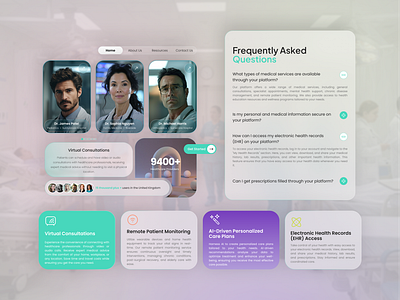 Health-Tech Website health tech ui uidesign ux