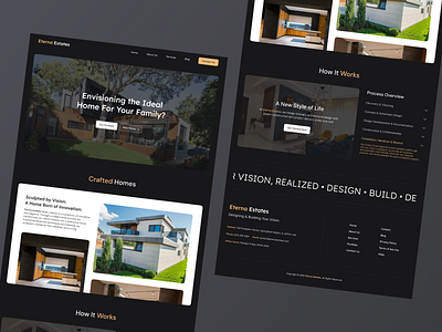 Architecture & Design Studio Website architecture building company website design studio estate home house landing page real estate ui ux