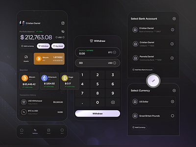 Crypto to Local Currency App ui uiux uiuxdesign ux