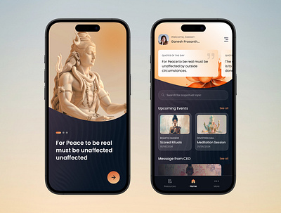 Devotional App - Mobile UI Design branding creative ui design devotional app devotional ui graphic design inspirations mantra ui mobile design mobile ui onboarding ui product product design ui ui design ux design walkthrough ui
