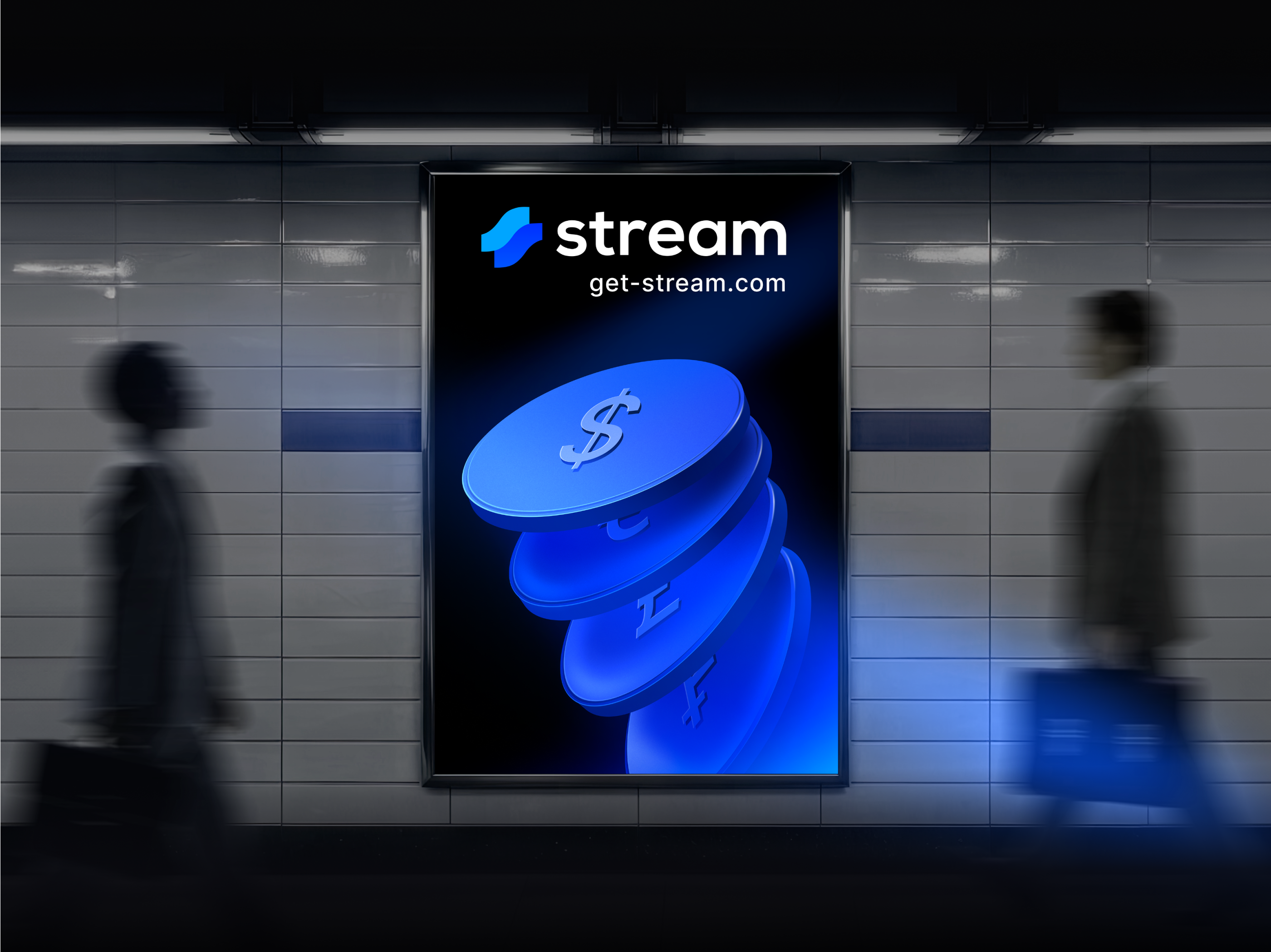 Example of Outdoor banners, Advertising, Branding for Fintech | Stream