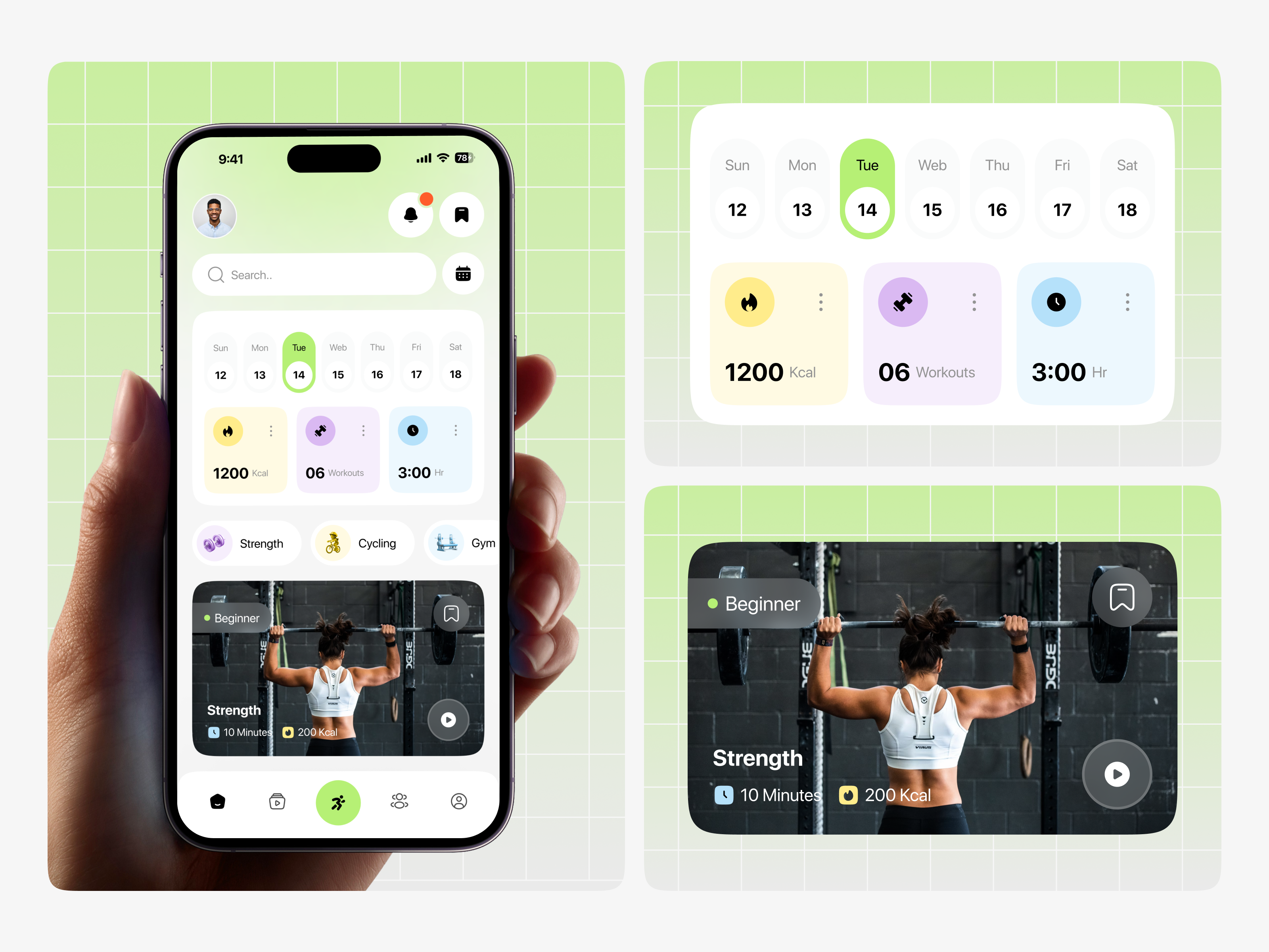 PeakFrom - Fitness Mobile App Design app clean fit app fitness fitness tracking fitness app fitness gym fitness mobile app fitness mobile app design fitness tracking app health mobile app