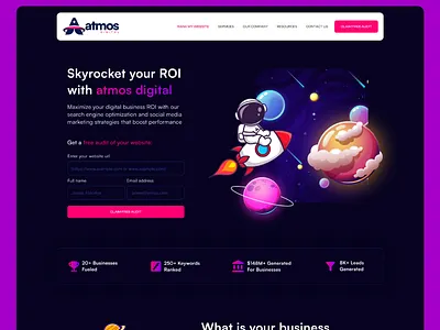 Website Revamp for Atmos Digital atmosdigital digital marketing dribbble dspotcreative marketing website ui ux web design website development