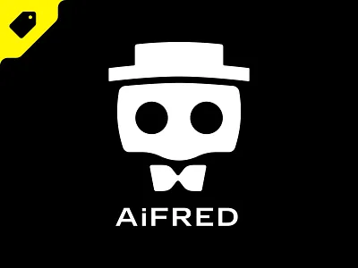 AiFRED – Your AI Companion | Logo For Sale ai ai app ai branding ai logo ai product bot branding butler chat bot for sale logo