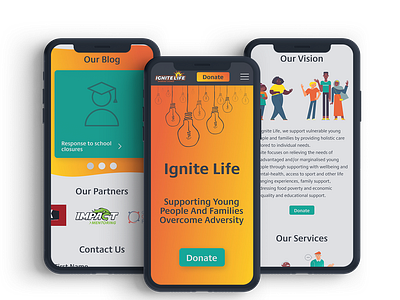 Ignite Life: Full Design and Development accessibility accessible design branding charity design development illustration nonprofit responsive ui uxdesign web design webdesign