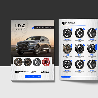 NYC Wheels Catalog brochure cars catalog design graphicdesign marketing truck wheels
