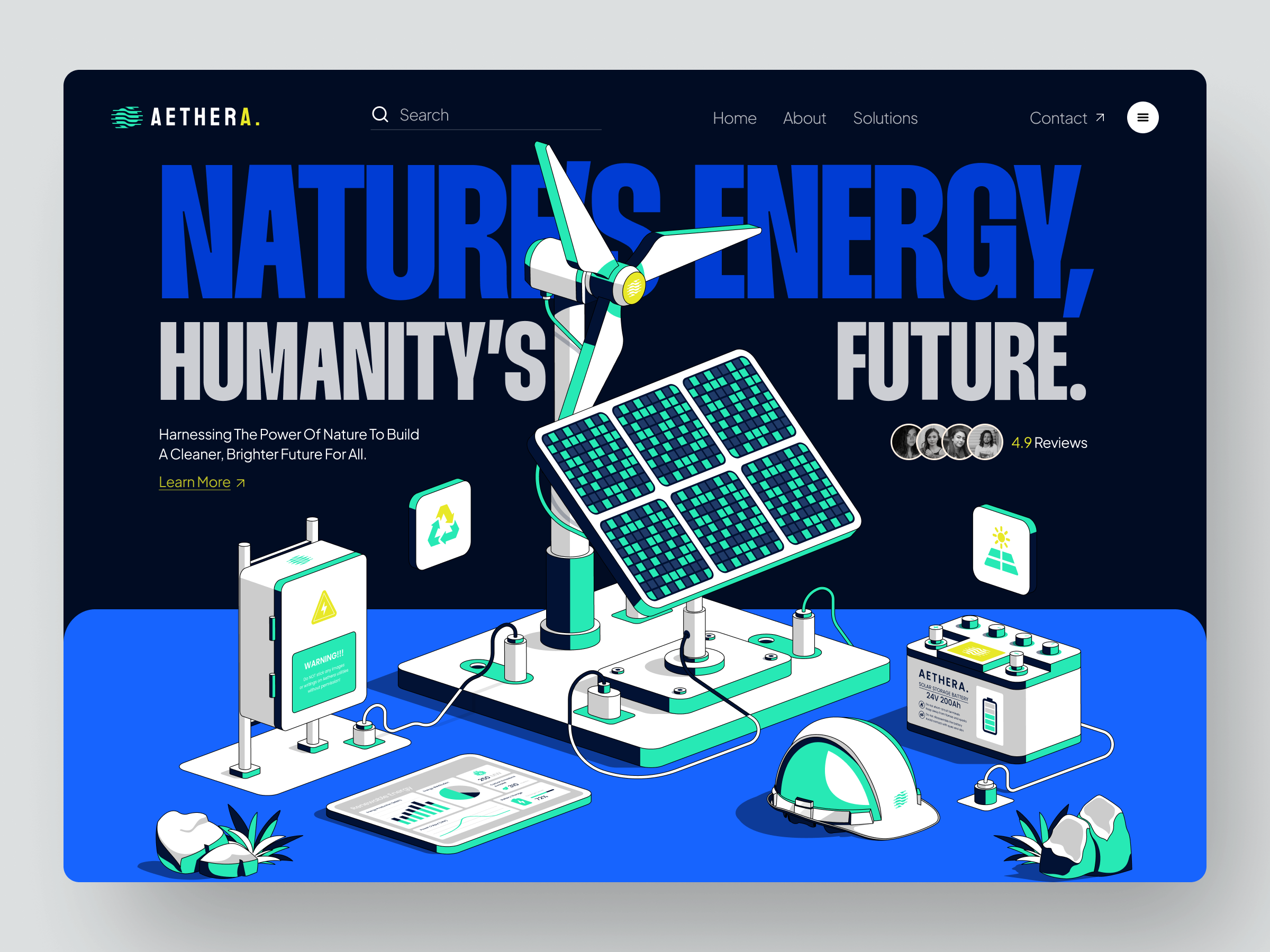 Example of Isometric Illustration For Web Design