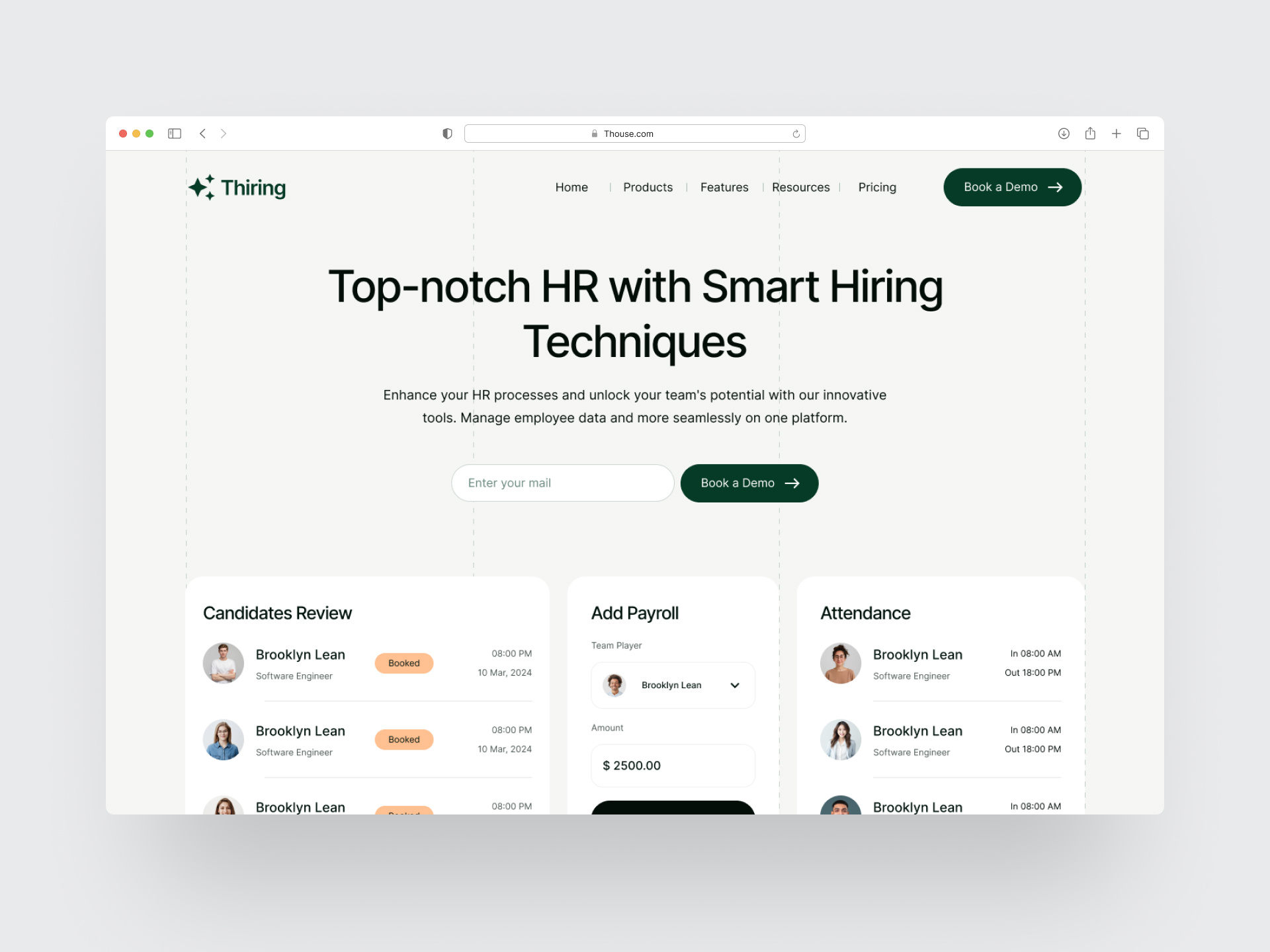 Example of Landing Page Design