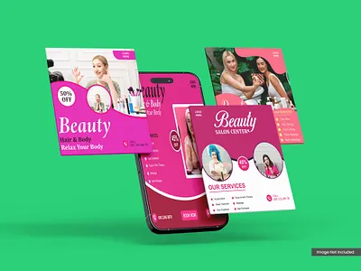 Glow Up Time Beauty Salon Social Post Design beauty branding beauty salon creative banner design elegant design feminine post graphic design instagram post social social advertisement social media banner social post design spa story design template