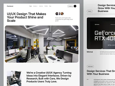 UI UX Design Agency Landing Page Design about page black and white brandintro copywriting creativeagency design agency designstudio digitalproduct dribbble home page landing page design landingpage minimaldesign mubarak hossen mubarakuix ui ux design uiux uidesign uxdesign webdesign website design