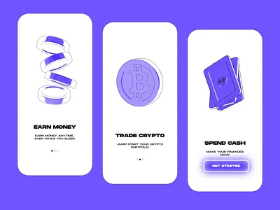 Crypto App UI Design With 3D Animations animation app crypto graphic design motiondesign ui uiux