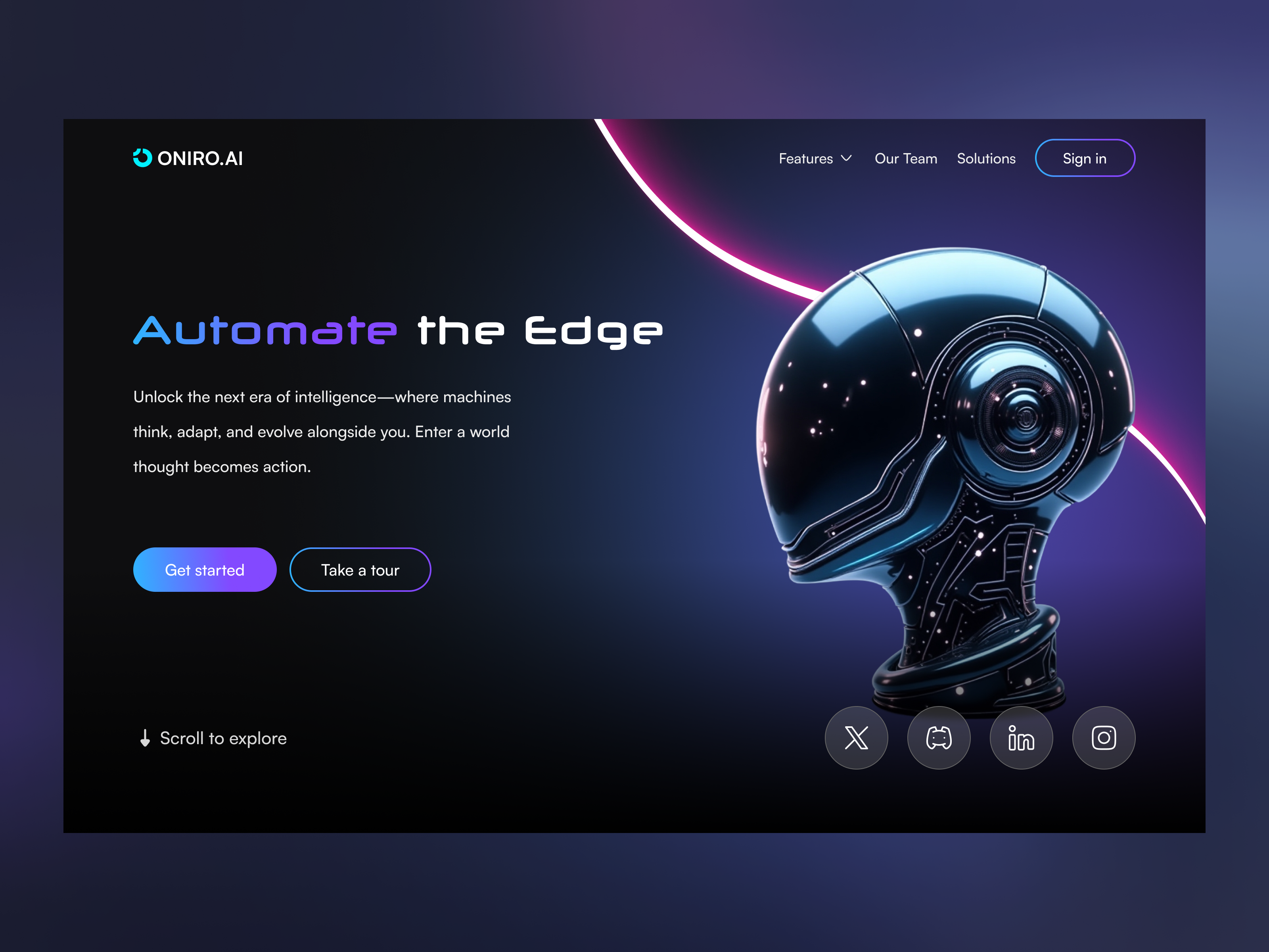 Example of Website Landing Page Design.