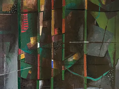 LES ..., akryl na plátně, 60 x 40 cm, 2025