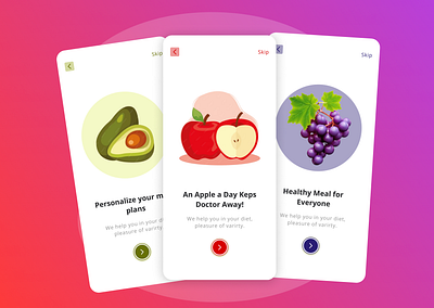Fruit App Onboarding screen fruit app onboarding screen