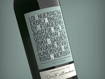 LOIDNUERPIG7HA... :) foil font graphic design label letters metallic paper print product label silver textured typographic wine wine label