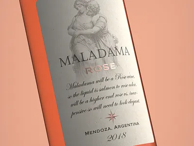 Mala Dama 3d 3d modelling 3d rendering antique bottle label old packaging product label rose statue vino vintage wine wine label