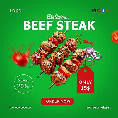 FOOD SOCIAL MEDIA POST DESIGN graphic design social media post design