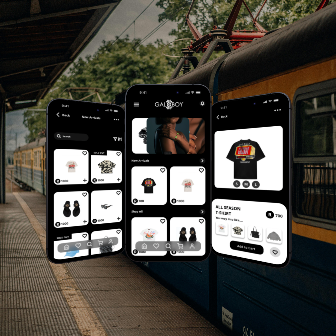 Clothing App Concept for GALXBOY 3d app branding clothing concept e commerce graphic design mobile ui ux