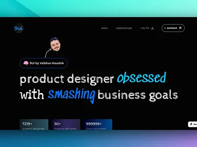 9ui Personal Portfolio- Figma to Framer agency branding portfolio webdesign