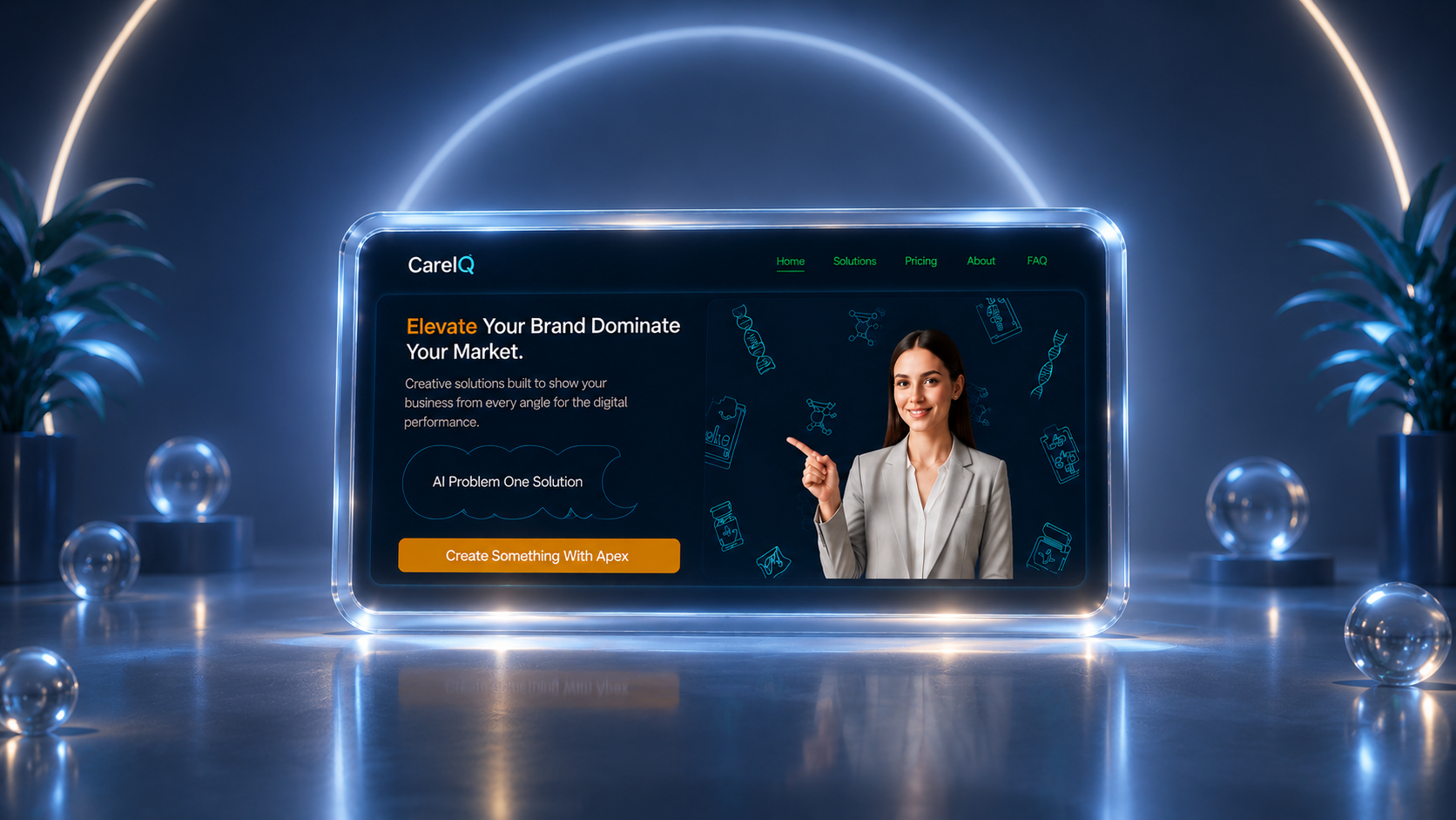 CareIQ – Futuristic Remote Health Monitoring UI cleanui creativedirection darkmode futuristicdesign galaxytheme glassmorphism healthtech interactiondesign medicalapp minimalui modernui neonui remotemonitoring responsivedesign scifiui techdesign uiuxdesign userinterface webdesign