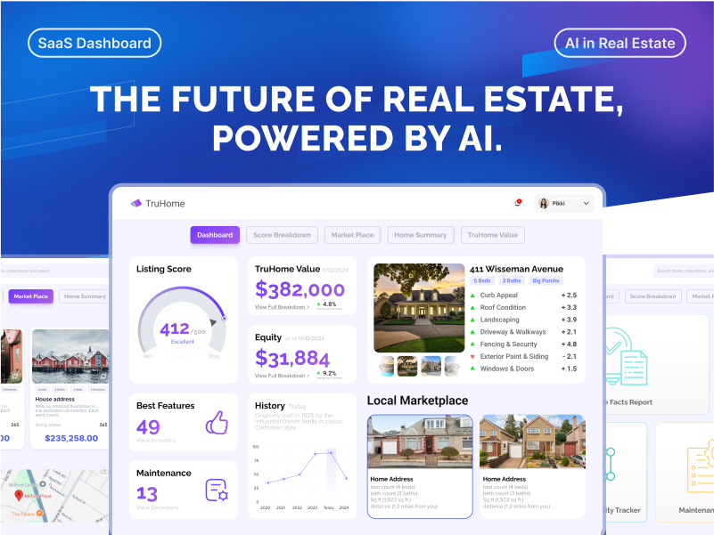 AI Real Estate Dashboard dashboard figma glassmorphic graphic design illustration realstate ui
