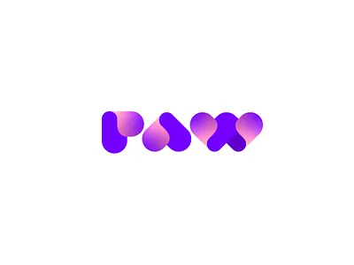 Paw a letter branding concept dog gradient logo modern p letter paw pet roxana niculescu simple w letter wordmark