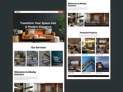 Interior Decor Company Website Design branding building decoration design elementor graphic design interior interior decor interior design logo structure ui uiux website website design