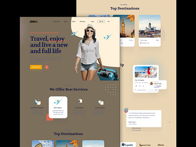 Travel Agency Website Design design graphic design travel website ui uiux web website website design
