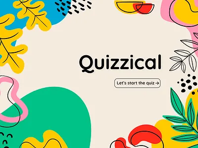 ☀️Quiz UI — "Quizzical" branding graphic design illustration poster typography ui ux web design
