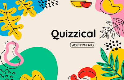 ☀️Quiz UI — "Quizzical" branding graphic design illustration poster typography ui ux web design