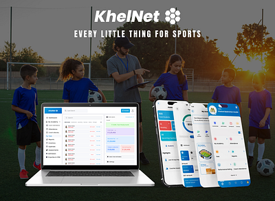 Khelnet: Mobile app for Sports Academy Management app branding casestudy mobile app product design ui