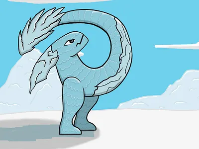 Ice Dragon digital art digitalart dragon ice dragon ipad procreate