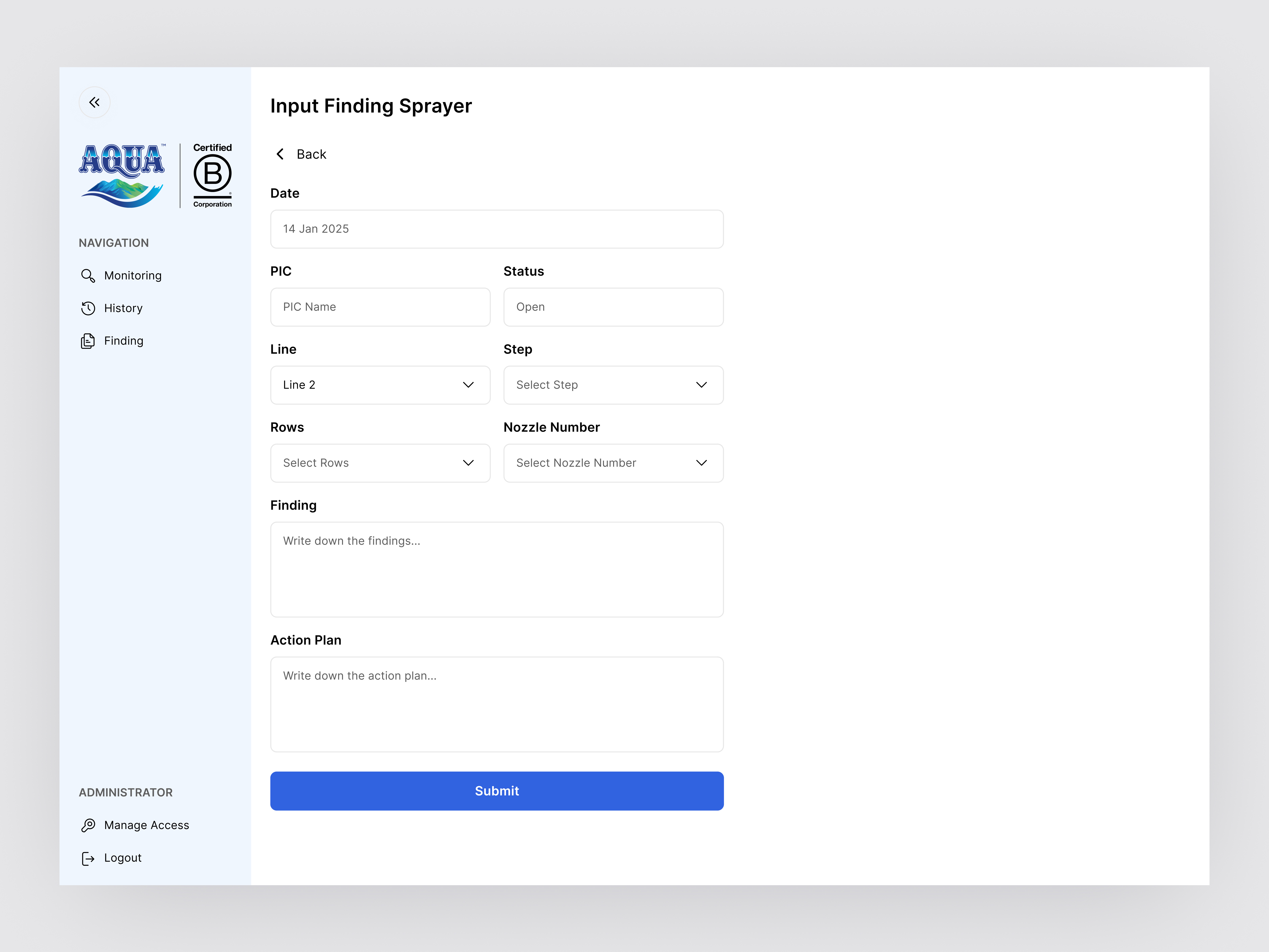 Example of Dashboard Or Web App