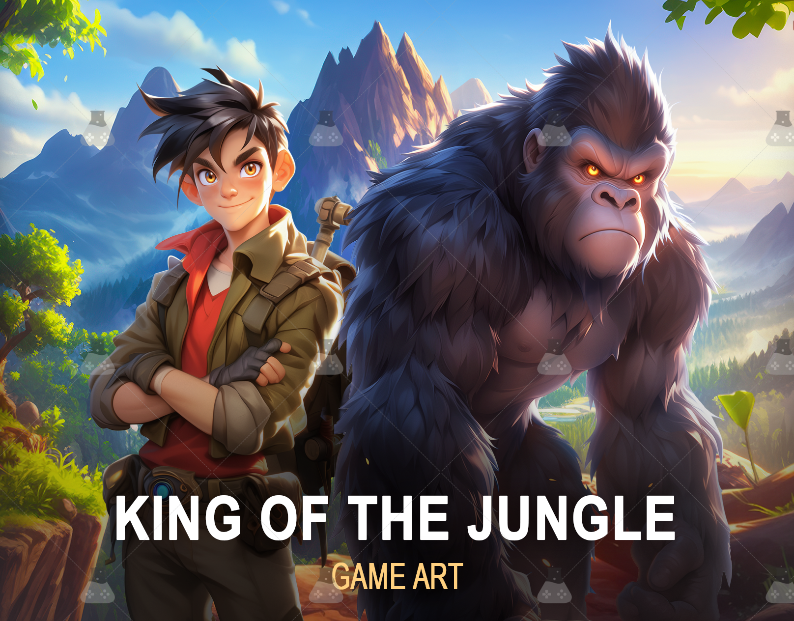 King of the Jungle – Slot Theme UI by Gamix Labs 2d artwork animation art outsourcing casino slot casino slot services game characters game development gamix labs slot slot animation slot art services slot character design slot design slot machine slot machine services slot ui slots uiux