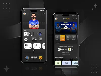 eSportBuzz - Live Cricket Scoreboard App app design cricket cricket app cricket scorecard app cricket ui live cricket live cricket app live cricket score live score app minimal design mobile app mobile app design mobile app ui scoreboard scorecard sport app sports app ui design ux ui design virat kohli