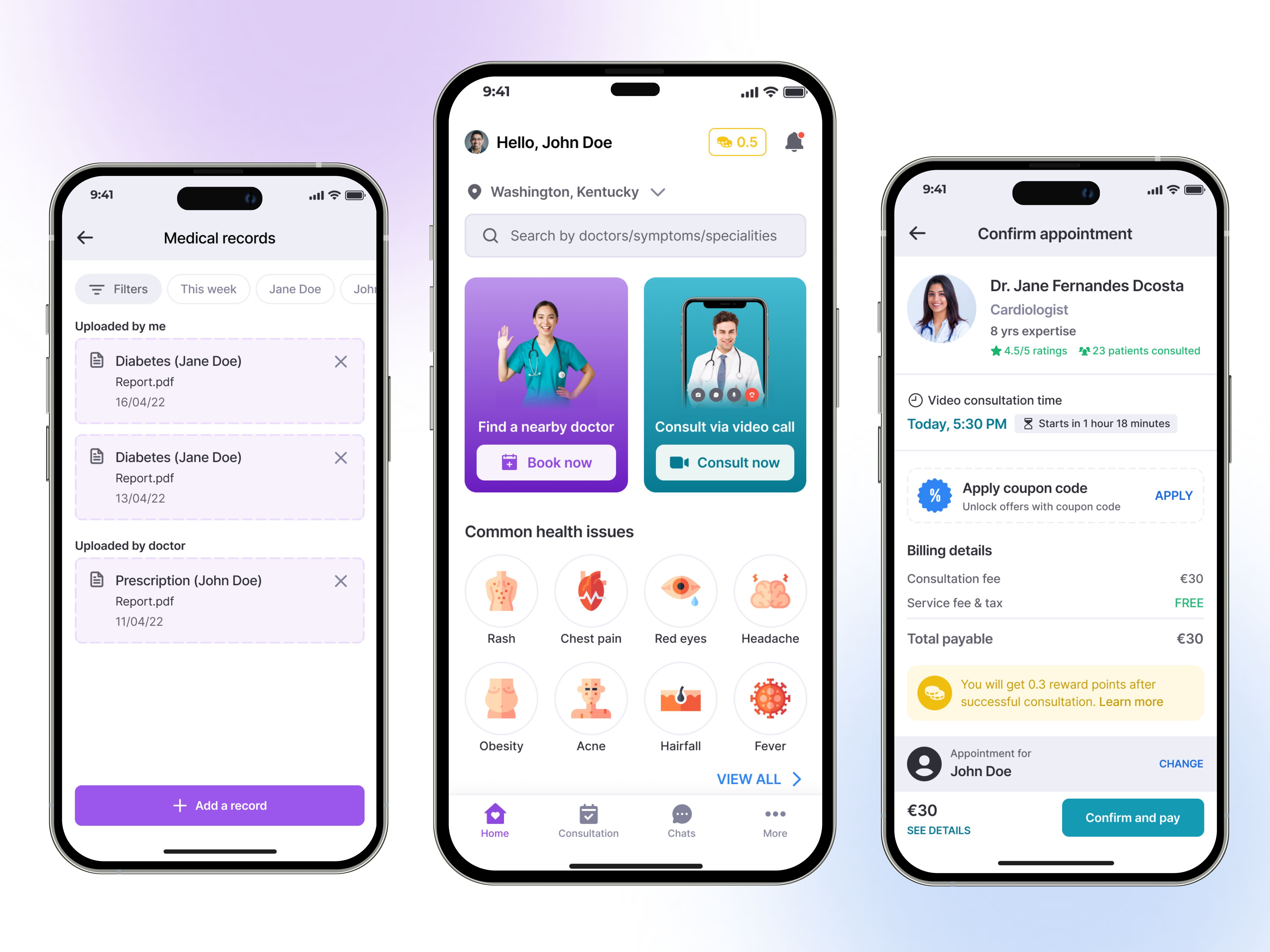 Telemedicine & Doctor Appointment Mobile App Design digitalhealth doctorapp healthcareapp healthtech healthux medtech telemedicine uxforhealthcare vezitaapp vezitaui