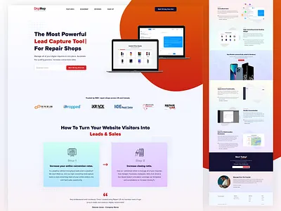 DigiRep CSR - Website Design clean design clean website device repair digital product landing page landing page design mobile repair modern design modern website product product landing page product showcase product website repair repair shop web web design webdesign website website design